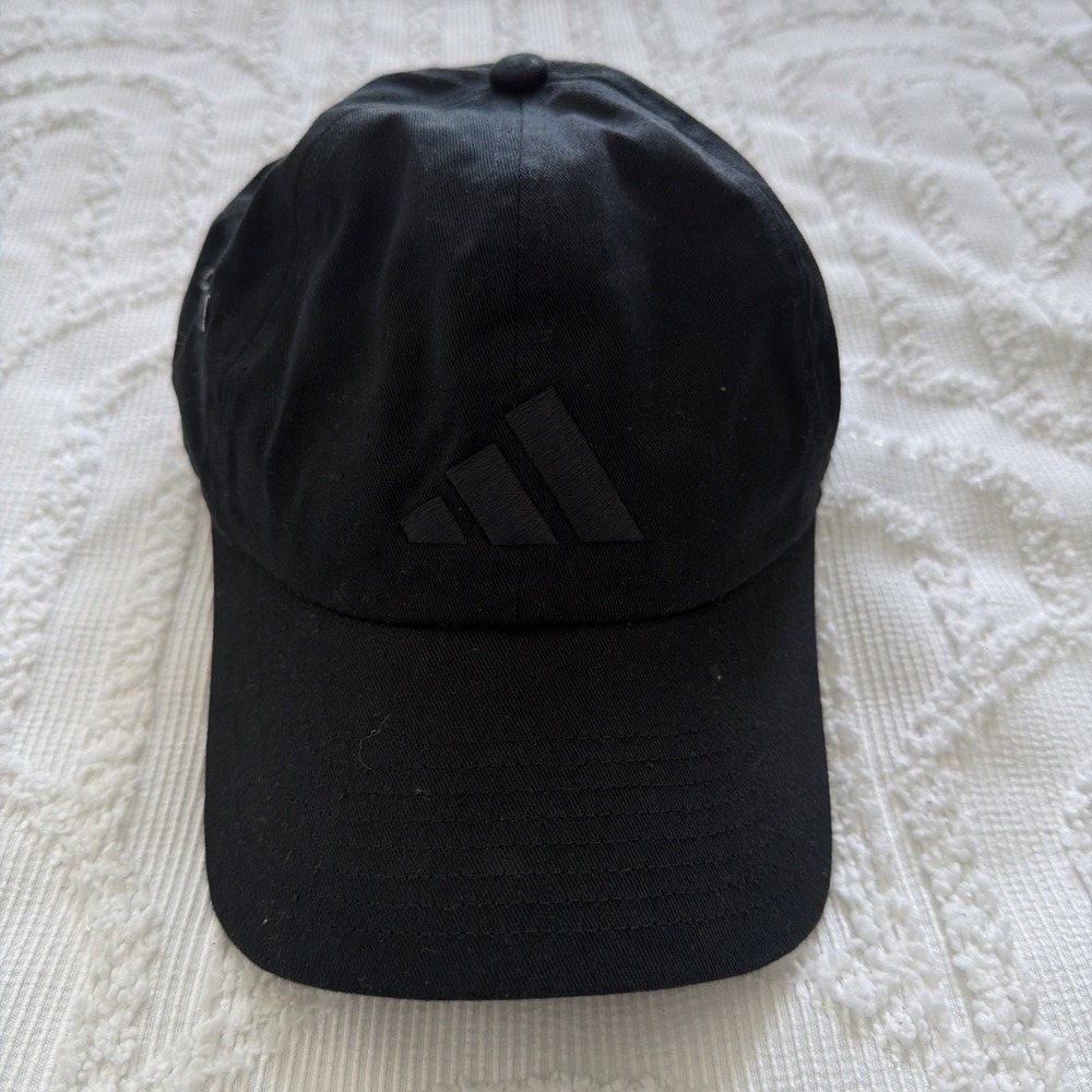 Adidas Baseball Cap Men One Size Black NWOT AEROREADY Cotton Snapback Hat